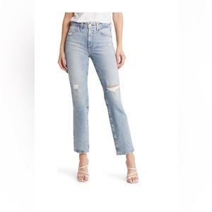 AG Jeans Saige High-Rise Straight in Apparition Destructed size 28 - DC